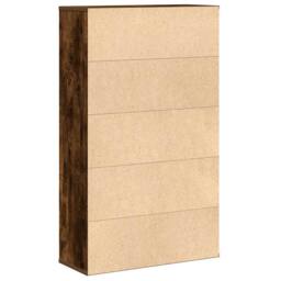 Berkfield Home Durable Bookcase Smoked Oak 60x24x101.5 cm Engineered Wood in Brown - thumbnail 7