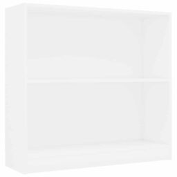 Berkfield Home Bookshelf White 80x24x75 cm Engineered Wood - Size: 80 x 24 x 75 cm - thumbnail 2
