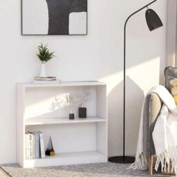 Berkfield Home Bookshelf White 80x24x75 cm Engineered Wood - Size: 80 x 24 x 75 cm - thumbnail 1