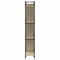 Berkfield Home Bookcase Sonoma Oak 79x30x180 cm Engineered Wood & Metal in Natural - Size: 79 x 30 x 180 cm - thumbnail 6