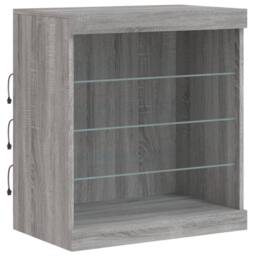Berkfield Home Sideboard with LED Lights Grey Sonoma 60.5x37x67 cm - thumbnail 5