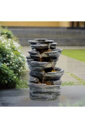 Garden Sanctuary Creative Rockery Decoration Outdoor Water Fountain in Natural - thumbnail 1