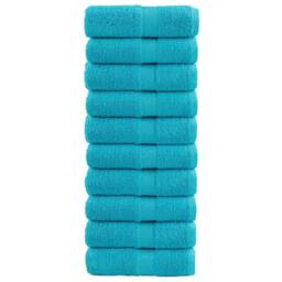 Berkfield Home Premium Soap Towels SOLUND 10 pcs Turquoise 30x30 cm 600 gsm - thumbnail 2
