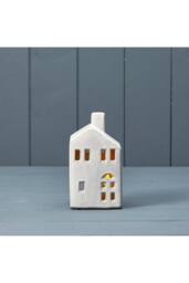 KDMD White Ceramic House Tealight with Reactive Glaze - 13mm - thumbnail 2