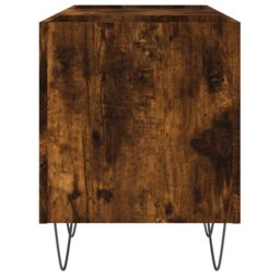 Berkfield Home Record Cabinet Smoked Oak 121x38x48 cm Engineered Wood in Brown - Size: 121 x 38 x 48 cm - thumbnail 5