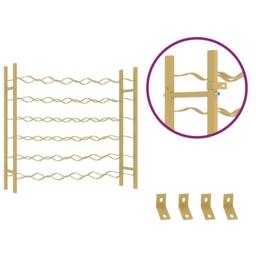 Berkfield Home Modern Wine Rack for 36 Bottles Gold Metal - thumbnail 6