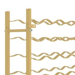 Berkfield Home Modern Wine Rack for 36 Bottles Gold Metal - thumbnail 7