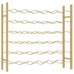 Berkfield Home Modern Wine Rack for 36 Bottles Gold Metal - thumbnail 3