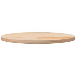 Berkfield Home Table Top Round Ã˜70x3 cm Solid Wood Pine in Light Tan - Size: 70x3 cm