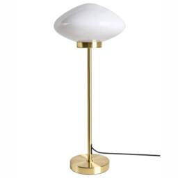 Wyld and Coco Gold Iron Table Lamp with Mushroom Milk Glass Shade - thumbnail 4