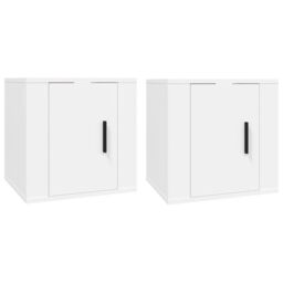 Berkfield Home Wall Mounted TV Cabinets 2 pcs White 40x34.5x40 cm - thumbnail 2