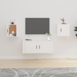 Berkfield Home Wall Mounted TV Cabinets 2 pcs White 40x34.5x40 cm - thumbnail 1