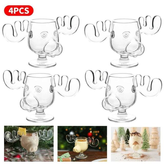 SPETLEK Christmas Vacation Glass Moose Cup 4pcs in Clear - image 1