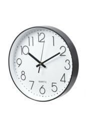 Living and Home 12-Inch Minimalist Wall Clock with Arabic Numerals in White - thumbnail 5