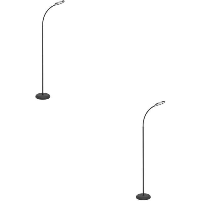 Loops 2 PACK Stylish Modern Black LED Floor Lamp for Contemporary Home Decor - image 1
