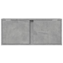 Berkfield Home TV Wall Cabinet with LED Lights Concrete Grey 80x31x35 cm - Size: 80 x 31 x 35 cm - thumbnail 6