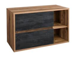 Vente-unique Wall-Hung Vanity Unit - Natural & Anthracite - 100 Cm - TIKITIKI in Light Oak - thumbnail 2