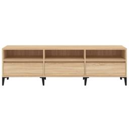 Berkfield Home TV Cabinet Sonoma Oak 150x30x44.5 cm Engineered Wood in Brown - thumbnail 6