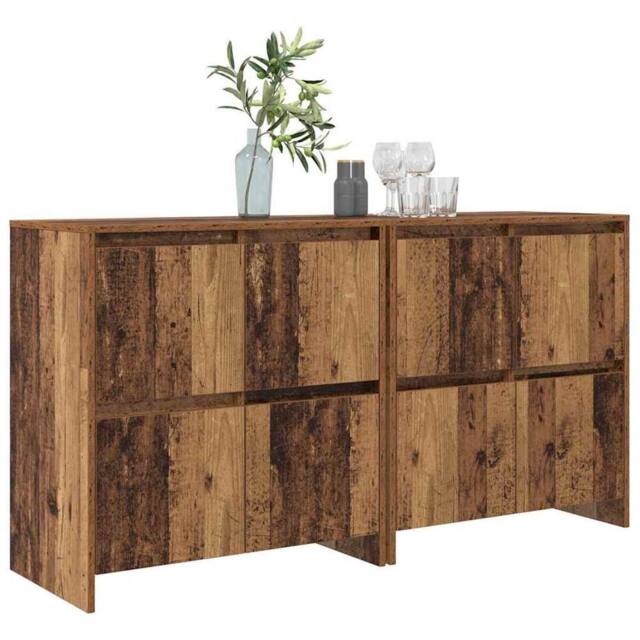 Berkfield Home Sideboard 2 pcs Old wood 70 x 41 x 75 cm Engineered wood in Brown - image 1
