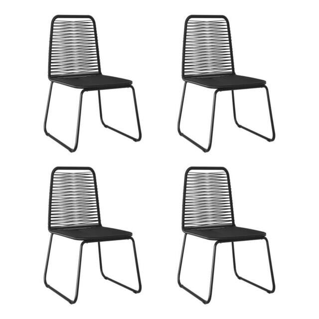 Berkfield Home Outdoor Chairs 4 pcs Poly Rattan Black - image 1