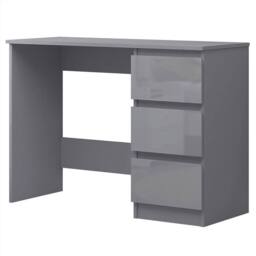 VOGREX 3-Drawer Grey Gloss Dressing Table