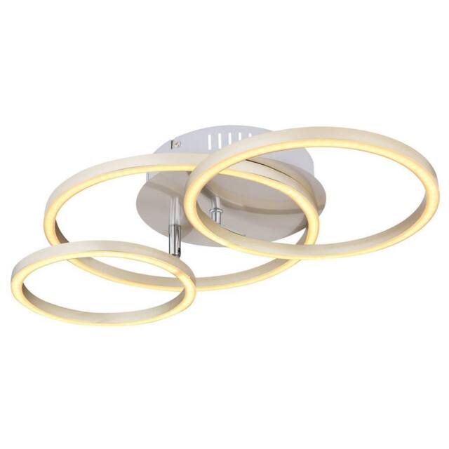 Netlighting Kendy Integrated LED Semi Flush Ceiling Light Nickel Matt 3x LED 3000K in Grey - image 1