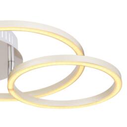 Netlighting Kendy Integrated LED Semi Flush Ceiling Light Nickel Matt 3x LED 3000K in Grey - thumbnail 5