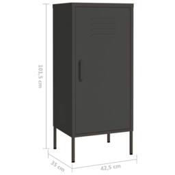 Berkfield Home Storage Cabinet Anthracite 42.5x35x101.5 cm Steel in Dark Grey - thumbnail 8