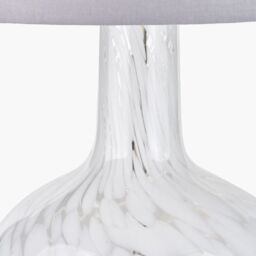 Ruma Speckled White Glass Table Lamp in Clear - thumbnail 4
