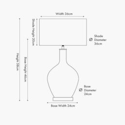 Ruma Speckled White Glass Table Lamp in Clear - thumbnail 6