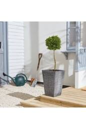 KDMD Ash Slate Effect Tall Planter 45cm in Grey - thumbnail 7