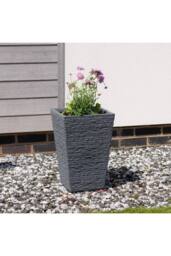 KDMD Ash Slate Effect Tall Planter 45cm in Grey - thumbnail 1
