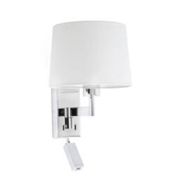 Netlighting Artis 1 Light Indoor Reading Wall Light Chrome Shade Not Included E27 in Grey - thumbnail 2