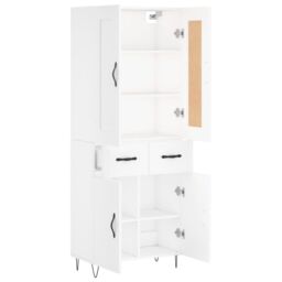 Berkfield Home Highboard White 69.5x34x180 cm Engineered Wood - thumbnail 4