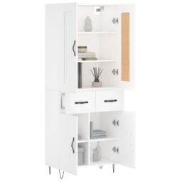 Berkfield Home Highboard White 69.5x34x180 cm Engineered Wood - thumbnail 3