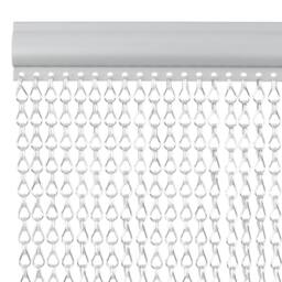 Berkfield Home Chain Door Fly Screen 56x202 cm Aluminium in Silver - thumbnail 3