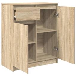 Berkfield Home Sideboard with Drawer Sonoma Oak 71x35x84 cm Engineered Wood in Brown - Size: 71 x 35 x 84 cm - thumbnail 5