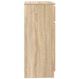 Berkfield Home Sideboard with Drawer Sonoma Oak 71x35x84 cm Engineered Wood in Brown - Size: 71 x 35 x 84 cm - thumbnail 7