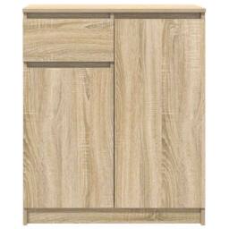 Berkfield Home Sideboard with Drawer Sonoma Oak 71x35x84 cm Engineered Wood in Brown - Size: 71 x 35 x 84 cm - thumbnail 6