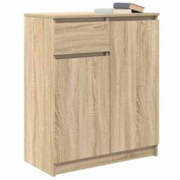 Berkfield Home Sideboard with Drawer Sonoma Oak 71x35x84 cm Engineered Wood in Brown - Size: 71 x 35 x 84 cm - thumbnail 4