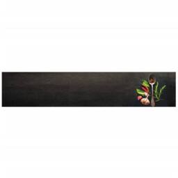 Berkfield Home Kitchen Rug Washable Spices 60x300 cm Velvet in Black