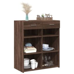 Berkfield Home Sideboard Brown Oak 80x42.5x93 cm Engineered Wood - thumbnail 3