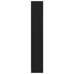 Berkfield Home Black Oak Bookcase - 60 x 24 x 143 cm - Made from Engineered Wood - thumbnail 7