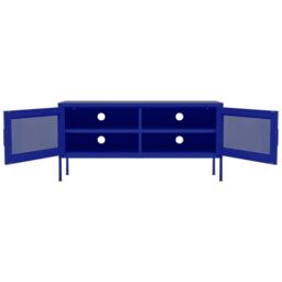 Berkfield Home TV Cabinet Navy Blue 105x35x50 cm Steel - Size: 105 x 35 x 50 cm - thumbnail 6