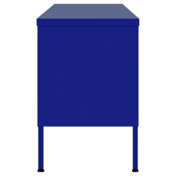 Berkfield Home TV Cabinet Navy Blue 105x35x50 cm Steel - Size: 105 x 35 x 50 cm - thumbnail 4