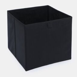 OHS 2 x Matte Velvet Cube Storage Box Folding Organiser Home Decor in Black - thumbnail 7
