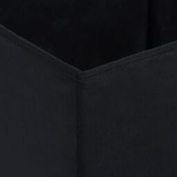 OHS 2 x Matte Velvet Cube Storage Box Folding Organiser Home Decor in Black - thumbnail 8