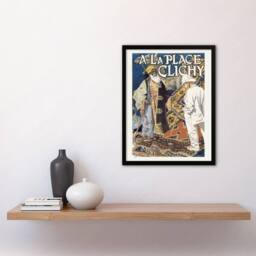 Artery8 Place Clichy Vintage Advert Eugene Grasset Framed Wall Art Print - Size: A4 - thumbnail 4