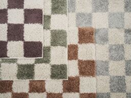 Desire Rugs Chester Living Room Shaggy Area Rug Modern - Contemporary Checkered Design in Jade - Size: 200 cm x 290 cm - thumbnail 9