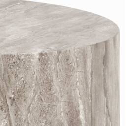 Wyld Haus Munkebo Set of 2 Grey Marble Effect Round Coffee Tables - thumbnail 4